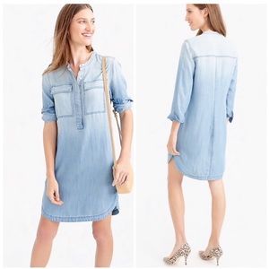 J. Crew Denim Chambray Shirt Dress XS
